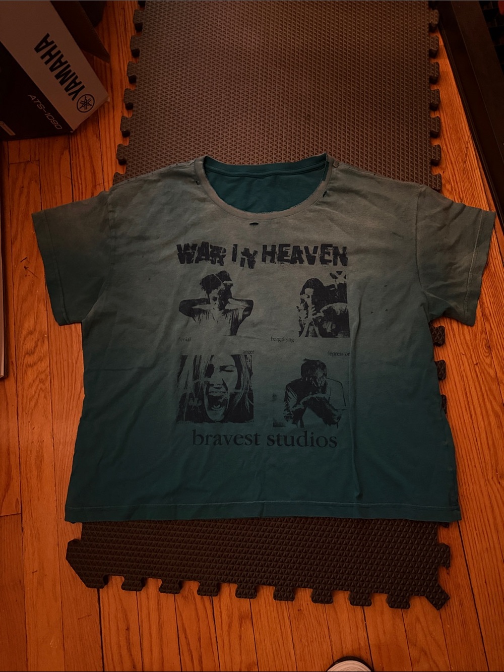 Bravest Studios Teal to Dark Teal Ombre Graphic Tee